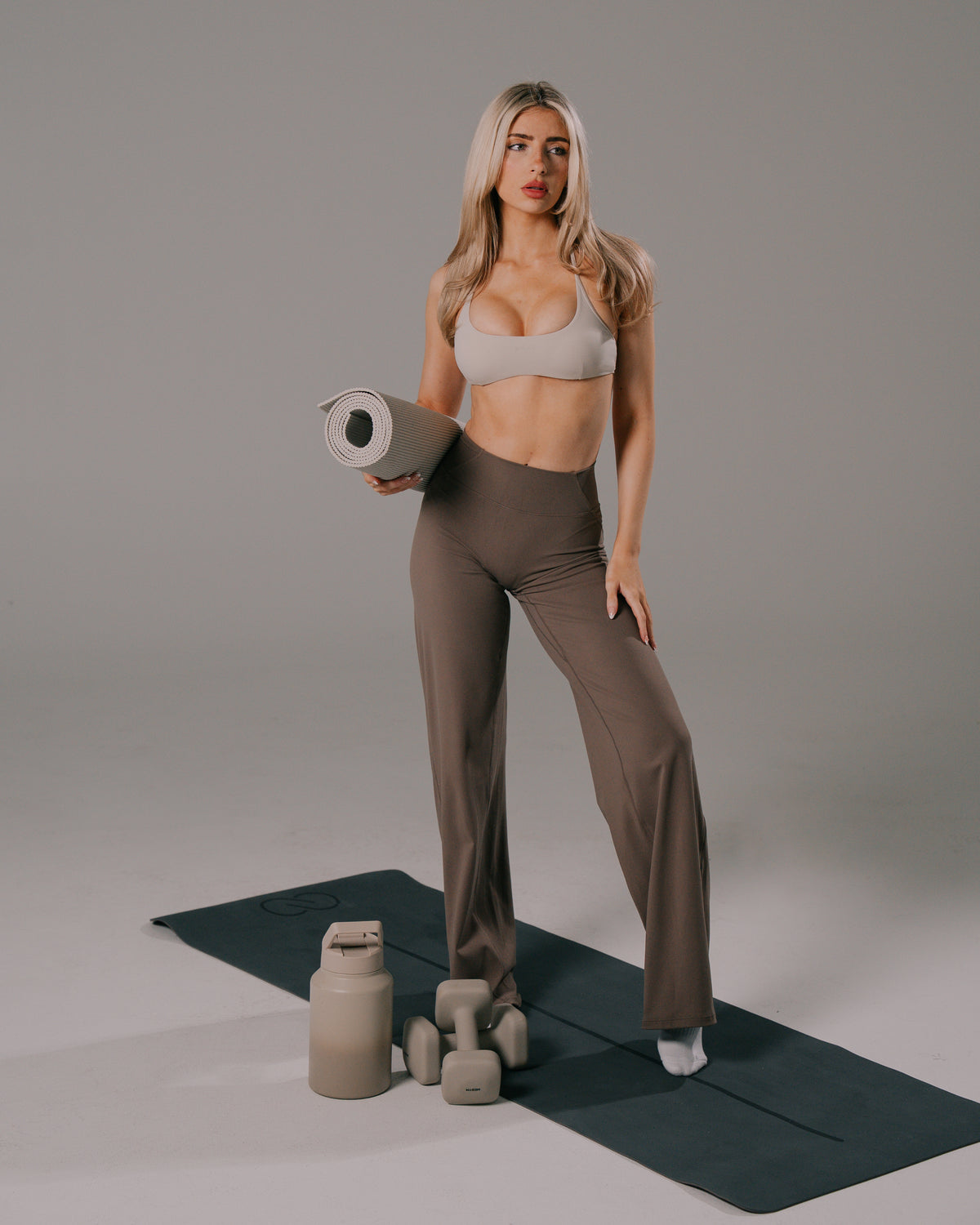Aura Wide Leg Pant Long - Wheat product media