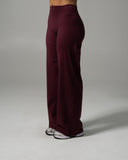 Aura Wide Leg Pant - Merlot