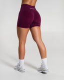 Amplify Mid Rise Short in Mulberry – women's mid-rise seamless compression shorts