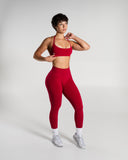 Amplify Minimal Bra in Scarlet – Alphalete women's sports bra, view 6