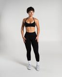 Amplify Mid Rise Legging in Black – women's mid-rise seamless compression legging, view 5