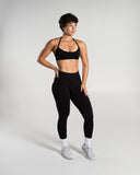 Amplify Mid Rise Legging in Black – women's legging with breathable fabric, view 7
