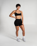 Amplify Mid Rise Short in Black – women's shorts with breathable fabric, view 7