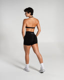 Amplify Mid Rise Short in Black – Alphalete women's shorts, view 8