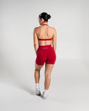 Amplify Ultra-High Rise Short in Scarlet – women's shorts in nylon and polyester fabric, view 6