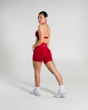 Amplify Ultra-High Rise Short in Scarlet – Alphalete women's shorts, view 8