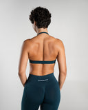 Amplify Minimal Bra in Deep Sea – women's sports bra in nylon and polyester fabric