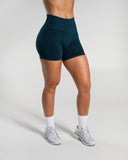 Amplify Mid Rise Short in Deep Sea – women's shorts with breathable fabric