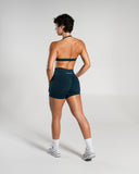 Amplify Mid Rise Short in Deep Sea – Alphalete women's shorts, view 8