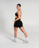 Amplify Ultra-High Rise Short in Black – Alphalete women's shorts, view 8