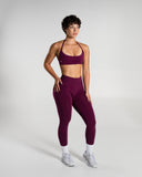 Amplify Mid Rise Legging in Mulberry – women's legging in nylon and polyester fabric, view 6