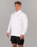 Racer Quarter Zip - White