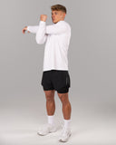 Racer Quarter Zip - White