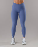 Wrap Mid Rise Legging - Bluebonnet