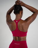 Elevate Bra in Strawberry Jam – women's sports bra in nylon and polyester fabric, view 5