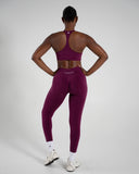 Elevate Bra in Mulberry – women's seamless high-support sports bra, view 4