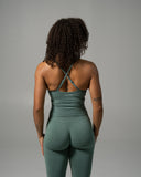 Crossed Push Tank - Juniper Green