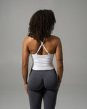 Crossed Push Tank - White