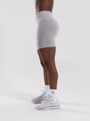 Pump Mid Rise Biker Short - LT Heather