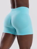 Pump Mid Rise Short - Aqua Blue