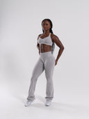 Pump Mid Rise Flared Pant - LT Heather