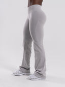 Pump Mid Rise Flared Pant - LT Heather