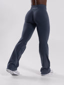 Pump Mid Rise Flared Pant - Dusty Navy