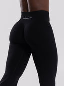 Pump Mid Rise Flared Pant - Black