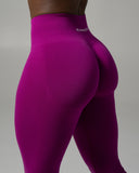 Pump Mid Rise Legging - Dark Fuchsia