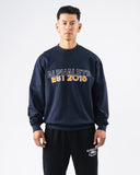 Establishment Split Crewneck - Deep Navy