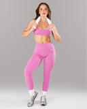 Pump Mid Rise Legging - Orchid w/ Logo