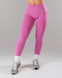 Pump Mid Rise Legging - Orchid w/ Logo