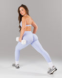 Pump Mid Rise Legging - Skyline w/ Logo