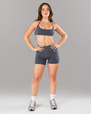 Pump Mid Rise Short - Dusty Navy w/ Logo