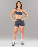 Pump Mid Rise Short - Dusty Navy w/ Logo