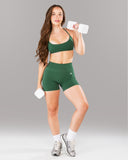 Pump Mid Rise Short - Court Green w/ Logo