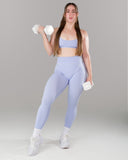 Pump Mid Rise Legging - Skyline w/ Logo