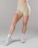 Pump Mid Rise Short - Wheat w/ Logo