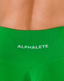 Pump Mid Rise Legging - Emerald Green w/ Logo