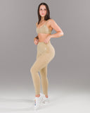 Pump Mid Rise Legging - Sahara