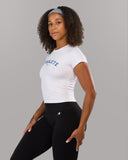 Varsity Baby Tee - White