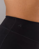 Dip Back Mid Rise Short - Black