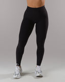 Dip Back Mid Rise Legging - Black