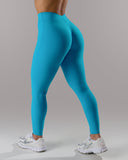 Dip Back Mid Rise Legging - Cerulean