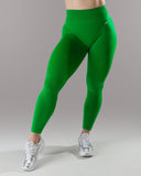 Pump Mid Rise Legging - Emerald Green w/ Logo