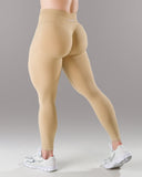 Pump Mid Rise Legging - Sahara w/ Logo