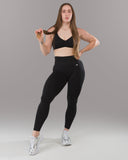 Pump Mid Rise Legging - Black w/ Logo