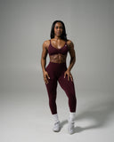 Pump Mid Rise Legging - Merlot