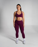 Pump High Rise Legging in Mulberry – women's legging in nylon and polyester fabric, view 5
