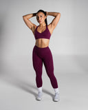 Pump High Rise Legging in Mulberry – Alphalete women's legging, view 6